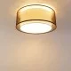 QAZQA Ceiling Lamp 3xE14x40W, Brown with White, Drum Duo 104412