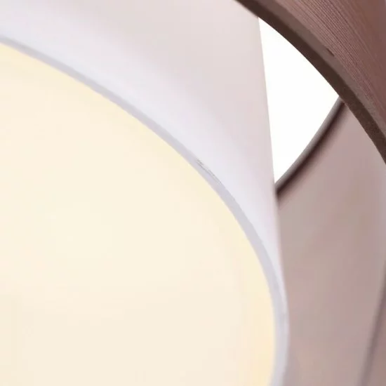 QAZQA Ceiling Lamp 3xE14x40W, Brown with White, Drum Duo 104412