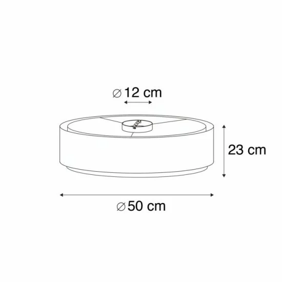 QAZQA Ceiling Lamp 3xE14x40W, Brown with White, Drum Duo 104412