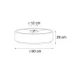 QAZQA Ceiling Lamp 3xE14x40W, Brown with White, Drum Duo 104412