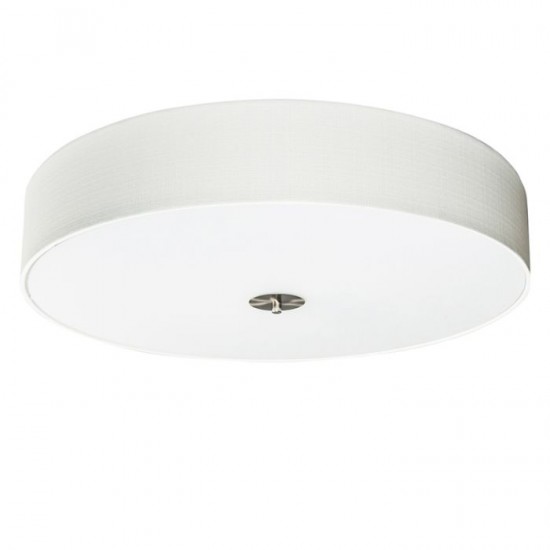 QAZQA Ceiling Lamp 6xE27x60W, white, Drum Jute 91173