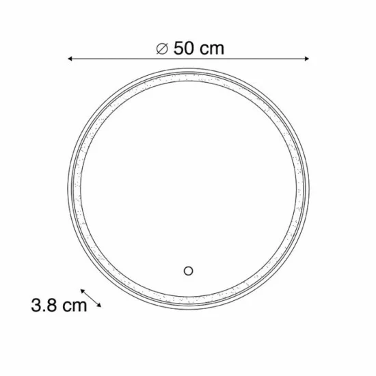 QAZQA Iluminacion mirror with LED light and touch switch Miral 102425 QAZQA Iluminacion mirror with LED light and touch switch Miral 102425