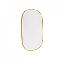 QAZQA Iluminacion mirror with LED light and touch switch gold 102426