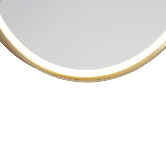QAZQA Iluminacion mirror with LED light gold Miral 103828