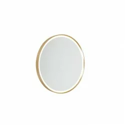 QAZQA Iluminacion mirror with LED light gold Miral 103828