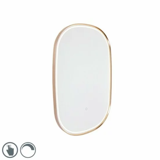 QAZQA Iluminacion mirror with LED light and touch switch copper 104523 QAZQA Iluminacion mirror with LED light and touch switch copper 104523