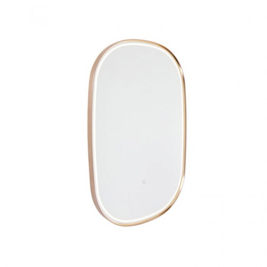 QAZQA Iluminacion mirror with LED light and touch switch copper 104523