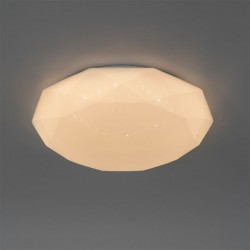 QAZQA Smart dimmable LED ceiling Lamp, 24W, 1800lm, compatible with Alexa and Google Home, Emma 103951