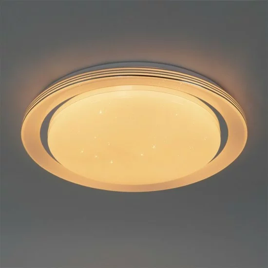 QAZQA Smart dimmable ceiling Lamp with LED RGB, 48W, 3600lm, compatible with Alexa and Google Home, Jochem 103957
