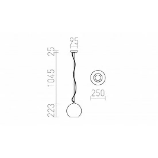 Rendl pendent lamp 1xE27x25W, BEAU MONDE 25, R10517 Rendl pendent lamp 1xE27x25W, BEAU MONDE 25, R10517