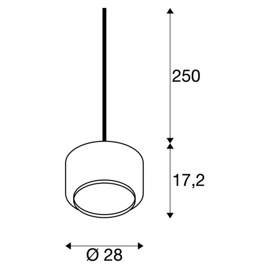 SLV suspension light PANTILO 20 PD, 15WxE27, white, 1006399
