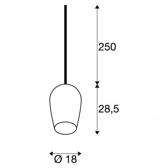 SLV suspension light PANTILO OVAL PD, 15WxE27, copper, 1006400