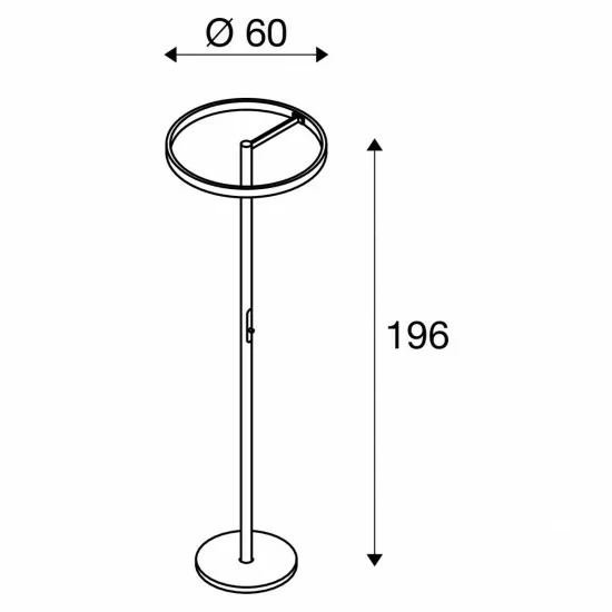slv Floor Light ONE STRAIGHT FL 22 W 1200/1200lm 2700/3000K, 1006353 slv Floor Light ONE STRAIGHT FL 22 W 1200/1200lm 2700/3000K, 1006353