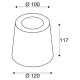 SLV outdoor LED free-standing light, round GU10 grey 10W, IP65, 1006408