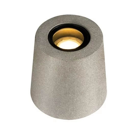SLV outdoor LED free-standing light, round GU10 grey 10W, IP65, 1006408