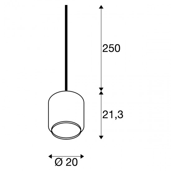 SLV suspension light PANTILO 20 PD, 15WxE27, 1006396