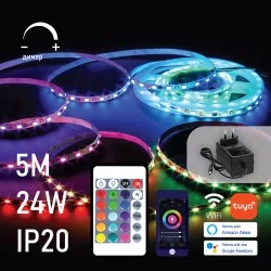 LED Streifen 5m, Blau, 12V 24W IP20, 300 LEDs, dimmbar