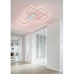 TRIO-lighting smart dimmable ceiling lamp LED 39W, 4500lm, 3000K - 6000K, Nickel mat, WiZ App, THIAGO – 652690307