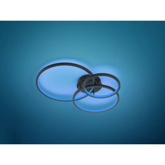 TRIO-lighting smart dimmable ceiling lamp LED 36.5W, 4200lm, 3000-6000K, Anthracite, WiZ App, AARON – 652710342 TRIO-lighting smart dimmable ceiling lamp LED 36.5W, 4200lm, 3000-6000K, Anthracite, WiZ App, AARON – 652710342