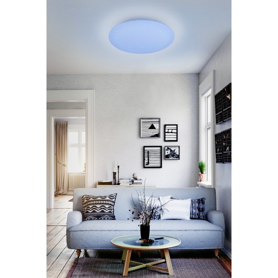 TRIO-lighting smart dimmable ceiling lamp LED 27W, 3100lm, 3000-5500K, White, WiZ App, FARA – R65006000
