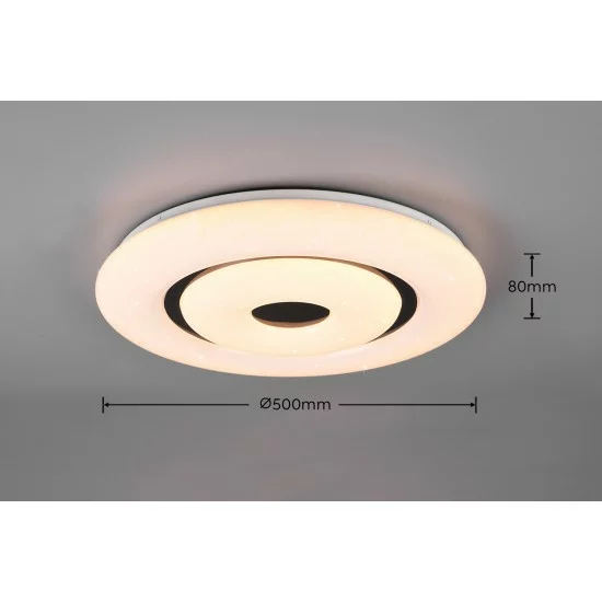 TRIO-lighting smart dimmable ceiling lamp LED 22W, 2400lm, 2700-6000K, white, WiZ App, RANA – R65081900 TRIO-lighting smart dimmable ceiling lamp LED 22W, 2400lm, 2700-6000K, white, WiZ App, RANA – R65081900