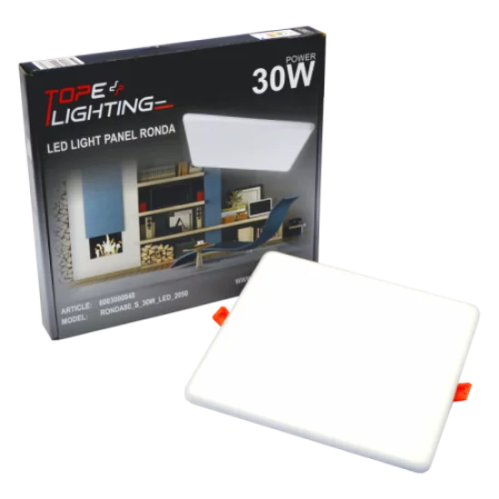 TOPE LIGHTING Встраиваемый светодиодный квадратный светильник RONDA 30W, 3000K, 2052lm 6003000036 TOPE LIGHTING Встраиваемый светодиодный квадратный светильник RONDA 30W, 3000K, 2052lm 6003000036