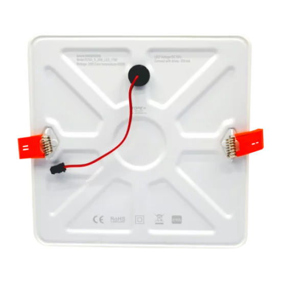 TOPE LIGHTING Встраиваемый квадратный светодиодный светильник Аварийный блок ROSA 20W, 4000K, 1790lm 6003200050 TOPE LIGHTING Встраиваемый квадратный светодиодный светильник Аварийный блок ROSA 20W, 4000K, 1790lm 6003200050