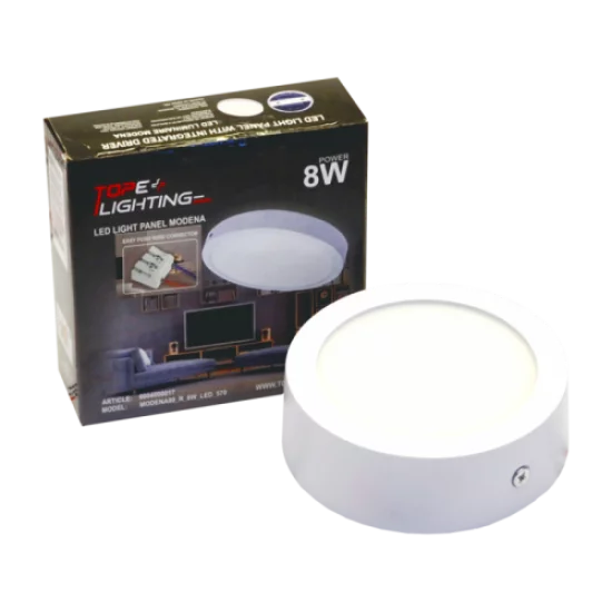 TOPE LIGHTING Накладной светодиодный светильник, MODENA 8W, 4000K, 461lm 6004000017 TOPE LIGHTING Накладной светодиодный светильник, MODENA 8W, 4000K, 461lm 6004000017