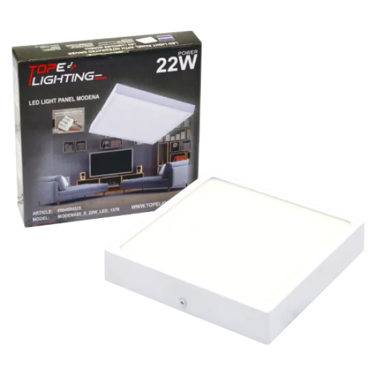 TOPE LIGHTING Surface LED luminaire SQUARE MODENA 22W, 4000K, 1772lm 6004000025 TOPE LIGHTING Surface LED luminaire SQUARE MODENA 22W, 4000K, 1772lm 6004000025