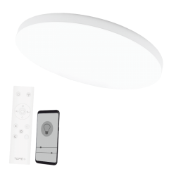 Topelighting smart dimmable ceiling lamp LED 2x60W, 10771lm, 3000-6500K, White, App, BOSTON – 6004000083