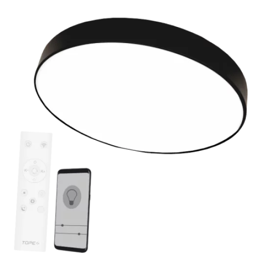 Topelighting smart dimmable ceiling lamp LED 2x36W, 5681lm, 3000-6500K, black, App, BOSTON – 6004000084 Topelighting smart dimmable ceiling lamp LED 2x36W, 5681lm, 3000-6500K, black, App, BOSTON – 6004000084