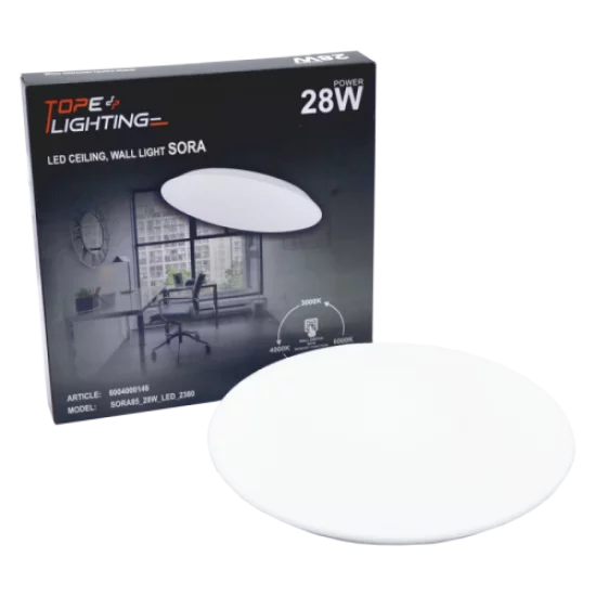 TOPE LIGHTING griestu lampa LED, SORA 28W, 3000K - 6000K, 2380lm 6004000146 TOPE LIGHTING griestu lampa LED, SORA 28W, 3000K - 6000K, 2380lm 6004000146