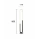 Viokef Floor Lamp Girotondo, LED, 20W, 1600lm, IP20, black and white, 4250100 Viokef Floor Lamp Girotondo, LED, 20W, 1600lm, IP20, black and white, 4250100