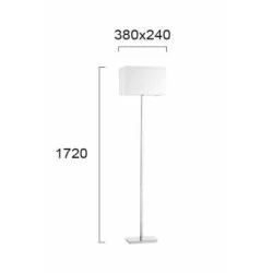 Viokef Floor Light 1xE27x70W, white, Toby, 4058000