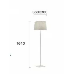 Viokef Floor Light 1xE27x60W, white, Hendrix, 4174800
