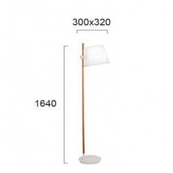 Viokef Floor Light 1xE27x60W, white, Viana, 4196000