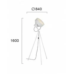 Viokef Floor Light 1xE27x60W, white, Balzac, 4196400
