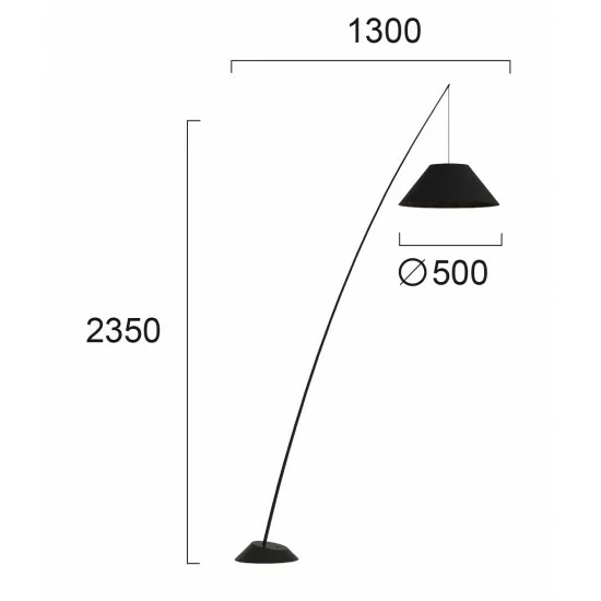 Viokef Floor Light 1xE27x60W, black, Rod, 4221000 Viokef Floor Light 1xE27x60W, black, Rod, 4221000