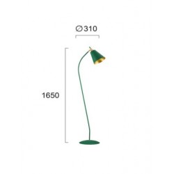 Viokef floor lamp 1xE27x42W, green, Menta, 4241800