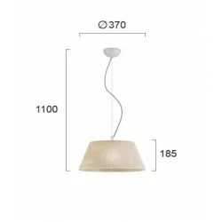 Viokef Pendant Lamp 1xE27x70W, beige, Ester, 3090400