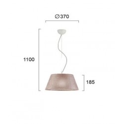 Viokef Pendant Lamp 1xE27x70W, Dusty Pink, Ester, 3090403