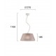 Viokef Pendant Lamp 1xE27x70W, Dusty Pink, Ester, 3090403