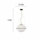 Viokef Pendant lamp 1xE27 CFL/LEDx12W, white with gold, Ferero, 3093800