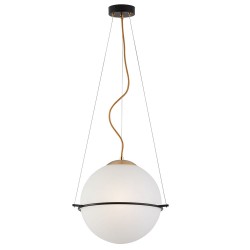 Viokef Pendant lamp 1xE27 CFL/LEDx12W, white with gold, Ferero, 3093800