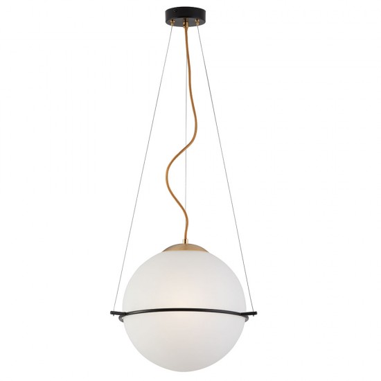 Viokef Pendant lamp 1xE27 CFL/LEDx12W, white with gold, Ferero, 3093800