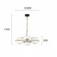 Viokef Pendant lamp 3xE27 CFL/LEDx12W, white with gold, Ferero, 3093900 Viokef Pendant lamp 3xE27 CFL/LEDx12W, white with gold, Ferero, 3093900