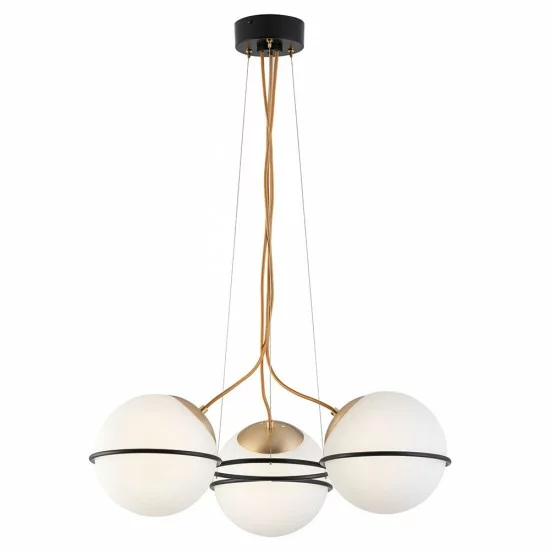 Viokef Pendant lamp 3xE27 CFL/LEDx12W, white with gold, Ferero, 3093900 Viokef Pendant lamp 3xE27 CFL/LEDx12W, white with gold, Ferero, 3093900