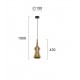 Viokef pendant light 1xE27x40W, gold, Jakarta, 4169600