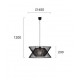 Viokef pendant light 1xE27x60W, black, Argela, 4203700