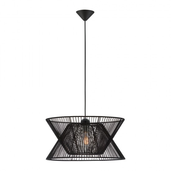 Viokef pendant light 1xE27x60W, black, Argela, 4203700